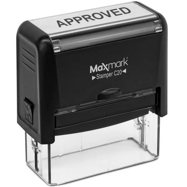 Alt view image 7 of 7 - Custom Self Inking Rubber Stamp - Up to 3 Lines of Text - Choose from 15 Ink Colors - Small Size