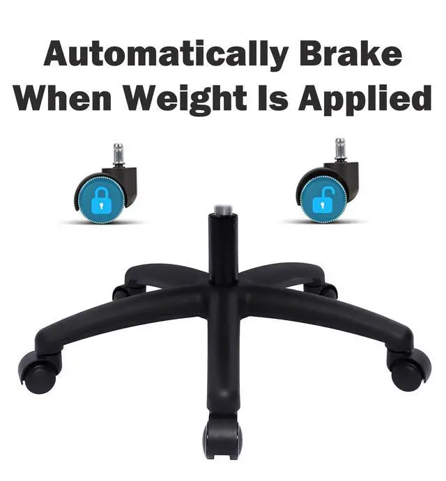 Alt view image 5 of 7 - ® Deluxe Drafting Lab Stool Chair, 18'' Adjustable Footring, 10'' Adjustable Height, 450 lbs seat Capacity, Heavy Duty, Shipped Within 24 Hours(Self-Braking Caster)