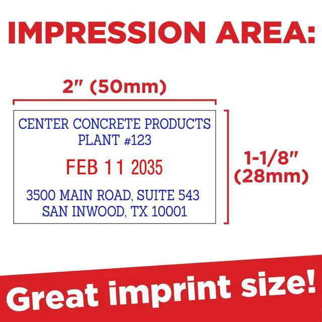 Alt view image 5 of 5 - 5440 Professional Self Inking Date Stamp with Custom Text - Up to 4 Lines of Text