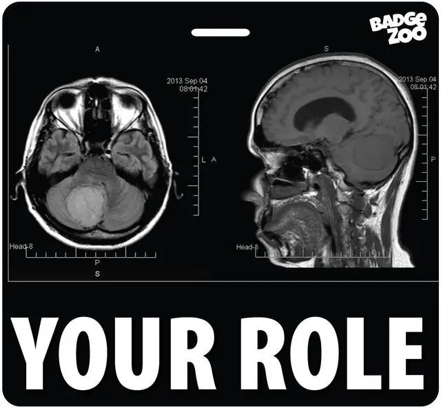Main image of Personalized Double-Sided Horizontal Radiology Marker Holder with MRI Scans - Waterproof PVC - 3 1/3" x 3 1/8" - 100 Pack