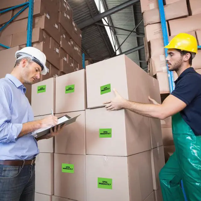 Alt view image 3 of 6 - Open Immediately Warehouse Receiving Labels 3"x5" Rectangle Labels 500 Qty/Roll Paper, Easy Peel and Stick, Strong Adhesive, No Residue, Made in USA