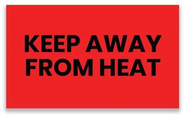 Main image of Keep Away from Heat Warehouse Receiving Labels 3"x5" Rectangle Labels 500 Qty/Roll Paper, Easy Peel and Stick, Strong Adhesive, No Residue, Made in USA