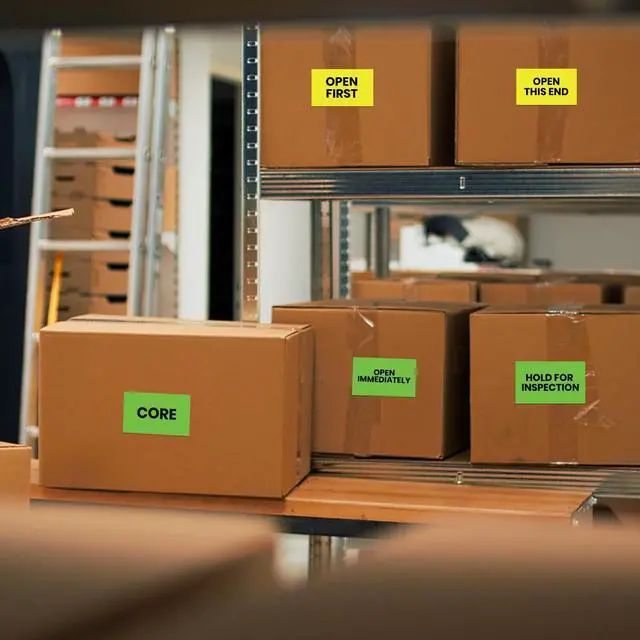Alt view image 5 of 6 - Open First Warehouse Receiving Labels 3"x5" Rectangle Labels 500 Qty/Roll Paper, Easy Peel and Stick, Strong Adhesive, No Residue, Made in USA