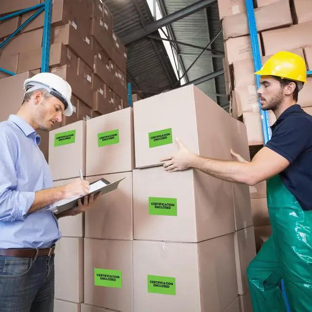 Alt view image 3 of 6 - Certification Enclosed Warehouse Receiving Labels 3"x5" Rectangle Labels 500 Qty/Roll Paper, Easy Peel and Stick, Strong Adhesive, No Residue, Made in USA
