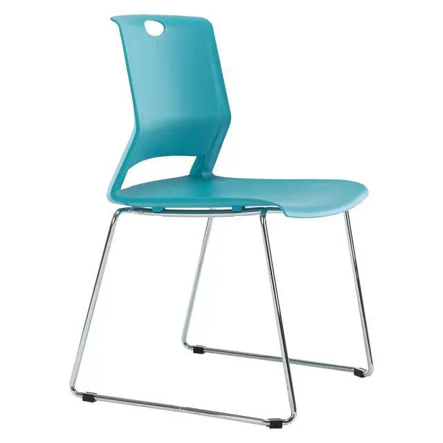Alt view image 4 of 7 - Blue Stacking Chairs-Set of 4