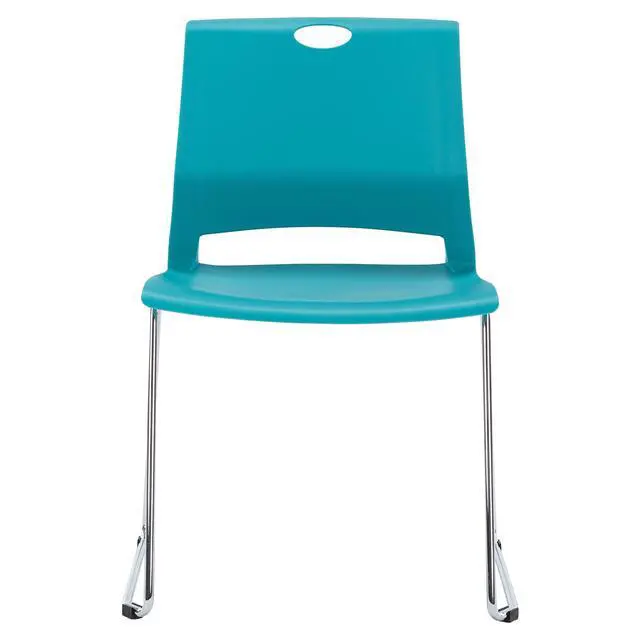 Alt view image 5 of 7 - Blue Stacking Chairs-Set of 4