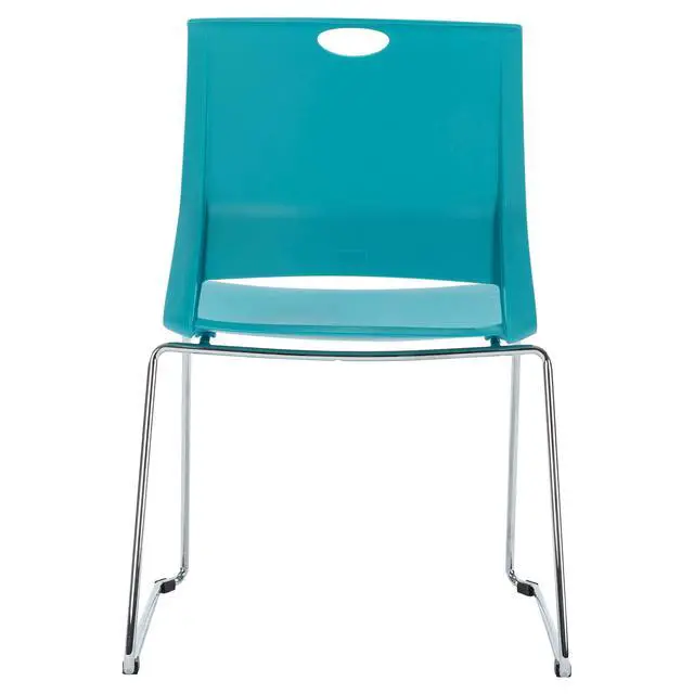 Alt view image 6 of 7 - Blue Stacking Chairs-Set of 4