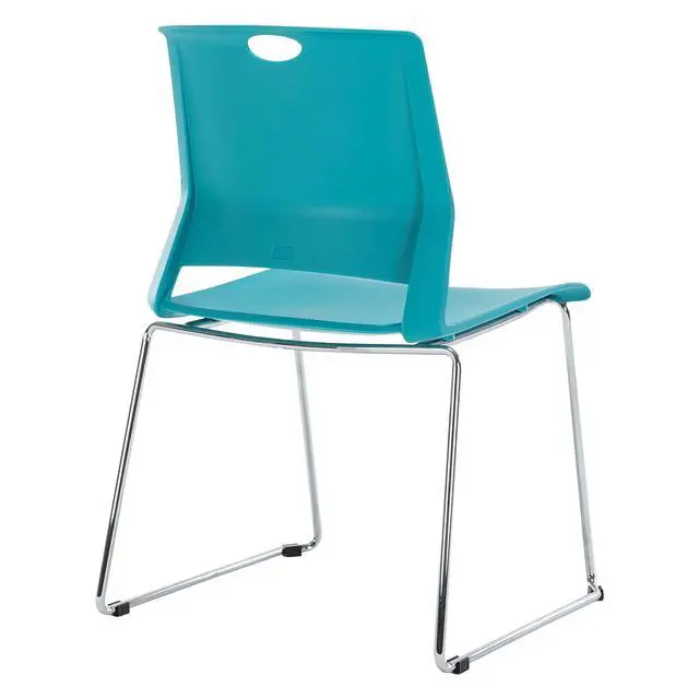 Alt view image 7 of 7 - Blue Stacking Chairs-Set of 4