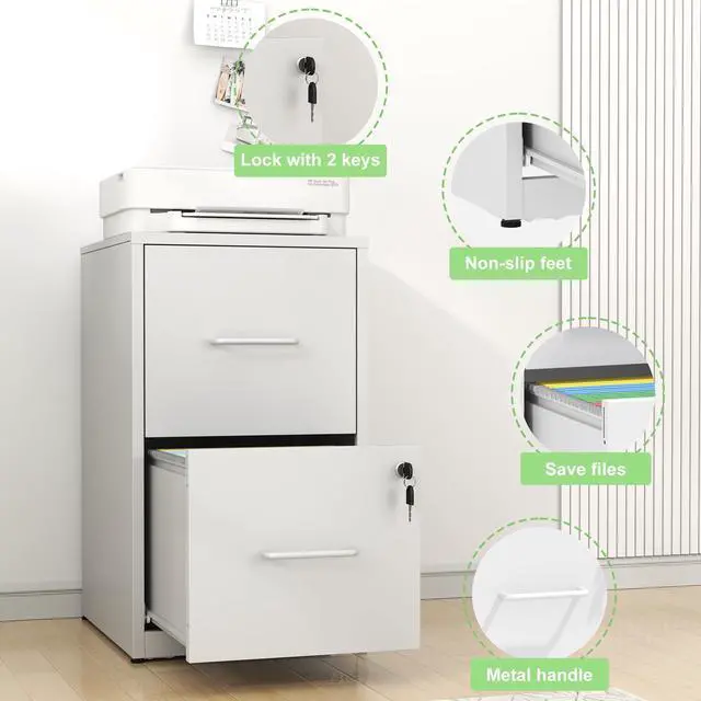 Alt view image 4 of 7 - Metal File Cabinet with Drawer Heavy Duty Locking File Cabinets | Home Office Steel Filing Cabinet Vertical File Cabinets for Legal/Letter Size File,Assembly Required
