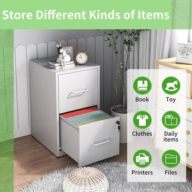 Alt view image 7 of 7 - Metal File Cabinet with Drawer Heavy Duty Locking File Cabinets | Home Office Steel Filing Cabinet Vertical File Cabinets for Legal/Letter Size File,Assembly Required