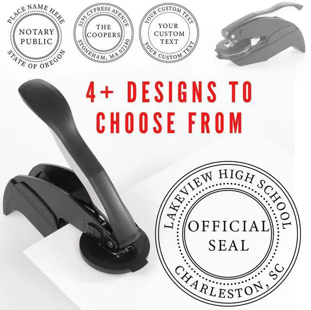 Alt view image 5 of 7 - Official Seal Embosser - Custom Notary Embosser, Book & Library Stamp, 1 5/8