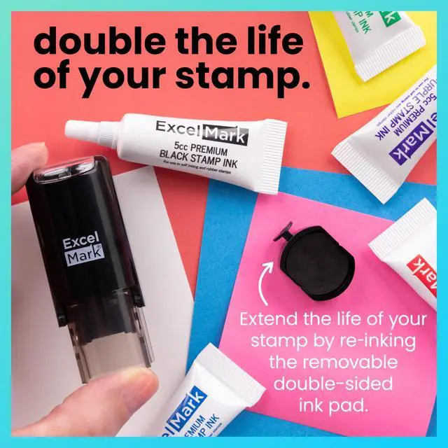 Alt view image 5 of 7 - Self-Inking Inspection Stamp - 5/8" Diameter, Ideal for Quality Control & Documentation Purposes, Perfect for Office and Factory Settings (3 Lines)