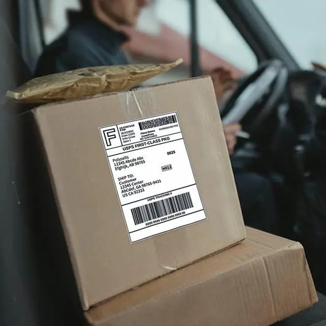 Alt view image 6 of 7 - Shipping Labels with Self Adhesive for Laser & Inkjet Printers, 4 Printing Labels Per Sheet, White 3.5 x 5 Inches - 500 Sheets (2000 Shipping Label Paper)