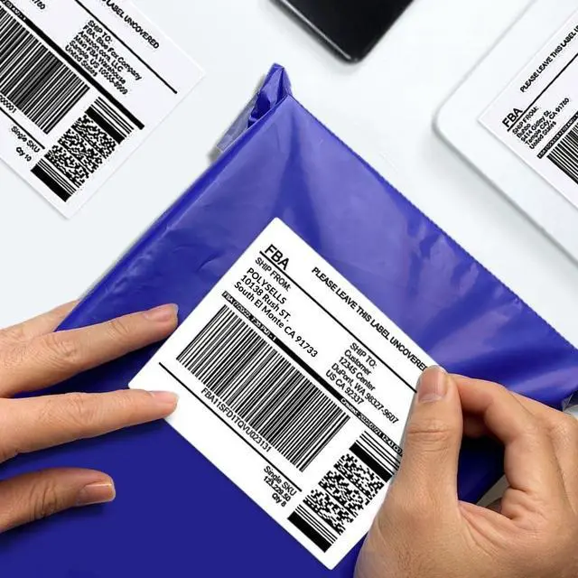 Alt view image 5 of 6 - Self Adhesive 3-1/3" x 4" Address Shipping Labels, 6UP White Sticker Labels, Inkjet/Laser Printer Compatible, 6 Labels/Sheet, 500 Sheets/3000 Labels