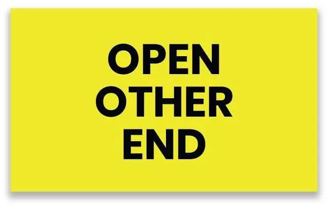 Main image of Open Other End Warehouse Receiving Labels 3"x5" Rectangle Labels 500 Qty/Roll Paper, Easy Peel and Stick, Strong Adhesive, No Residue, Made in USA