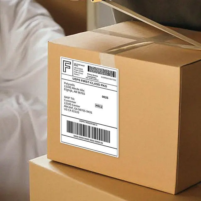 Alt view image 6 of 7 - Self Adhesive Address Shipping Labels, White Sticker Labels (500 Sheets, 8.5" x 5.5" (2UP))
