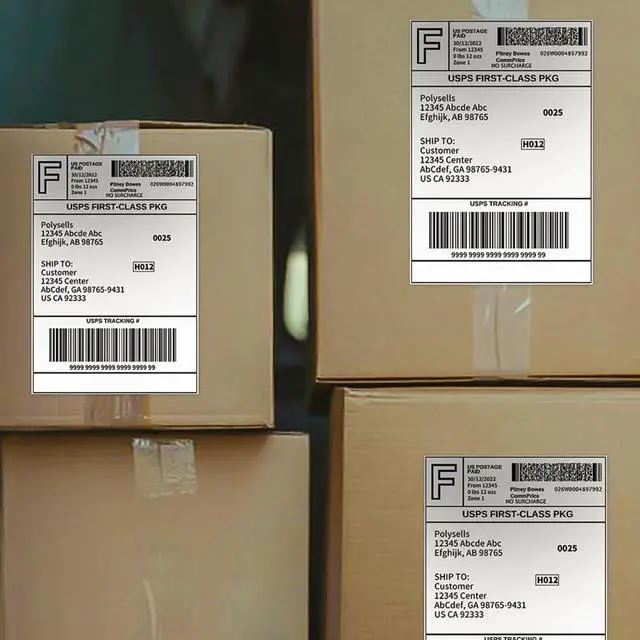 Alt view image 7 of 7 - Self Adhesive Address Shipping Labels, White Sticker Labels (500 Sheets, 8.5" x 5.5" (2UP))