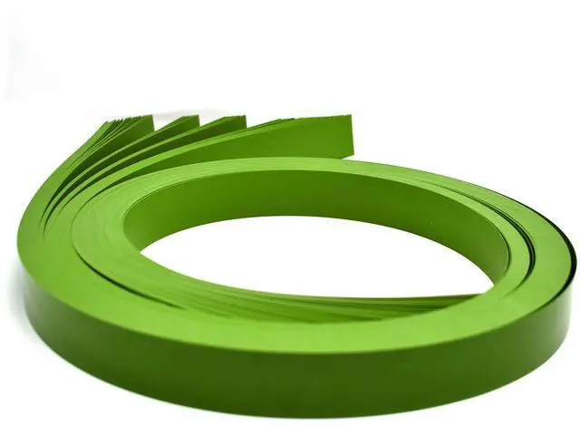 Main image of Decorative Gondola Shelving Pre Cut Vinyl Insert Strips 48" x 1.25" Shelf C-Channel, Lime Green, 100 Pack