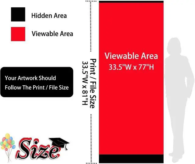 Alt view image 2 of 7 - Retractable Roll up Banner Stand 33.5''x 81'' ized Banner Pull up Roll up Portable Personalized Display Banner for Business and Trade Shows Advertising and PromotionWithout Base and Stand