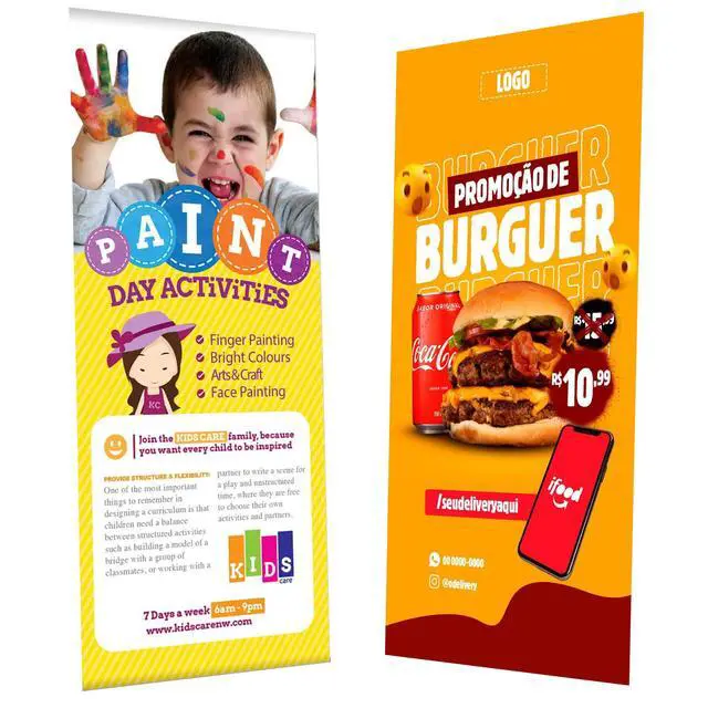 Alt view image 4 of 7 - Retractable Roll up Banner Stand 33.5''x 81'' ized Banner Pull up Roll up Portable Personalized Display Banner for Business and Trade Shows Advertising and PromotionWithout Base and Stand