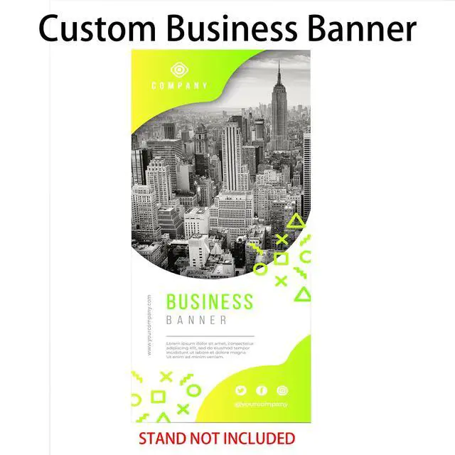 Alt view image 5 of 7 - Retractable Roll up Banner Stand 33.5''x 81'' ized Banner Pull up Roll up Portable Personalized Display Banner for Business and Trade Shows Advertising and PromotionWithout Base and Stand