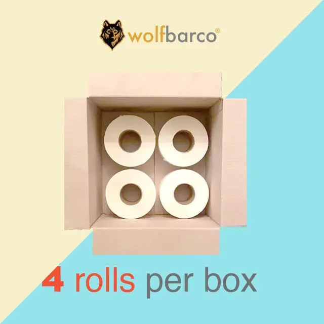 Alt view image 3 of 5 - Direct Thermal Paper Label/IndustrialGrade 4" x 6", with Perforation, 3" Core, 8" OD,1000 Pcs/Roll (4Roll/Box) - Green