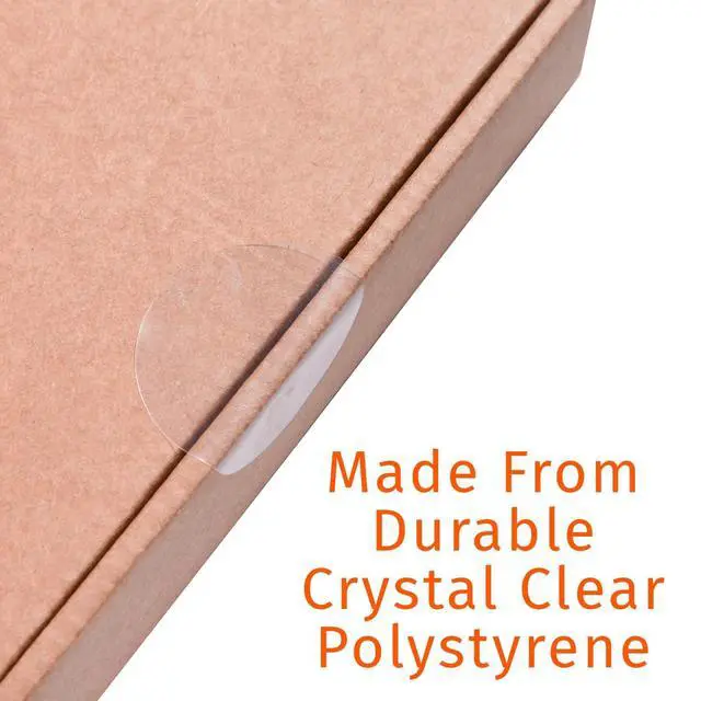Alt view image 4 of 5 - Clear Wafer Seals, 1 Inch Round Stickers, 1000/Roll for Mailing | Transparent Polypropylene Package Closures: Envelopes, Gift Bags, Retail Packaging, Product Boxes and Brochures. Made in USA