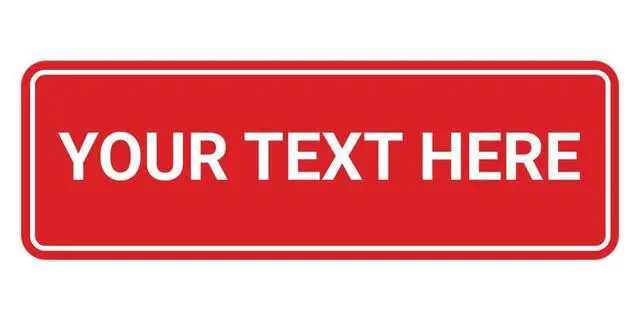 Alt view image 6 of 7 - Signs By LITA Standard Custom Plastic Wall or Door Sign Personalized Text Easy to Install with Strong Adhesive Durable Business, Home, or Property Sign