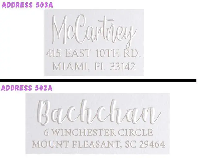 Alt view image 3 of 7 - Personalized Custom Address Embosser Seal Desk Handheld Wedding Invitation Seal Embosser Personalized Customized 2" x 1" (Rectangle Embosser4)