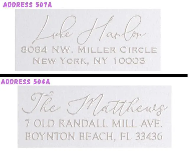 Alt view image 4 of 7 - Personalized Custom Address Embosser Seal Desk Handheld Wedding Invitation Seal Embosser Personalized Customized 2" x 1" (Rectangle Embosser4)