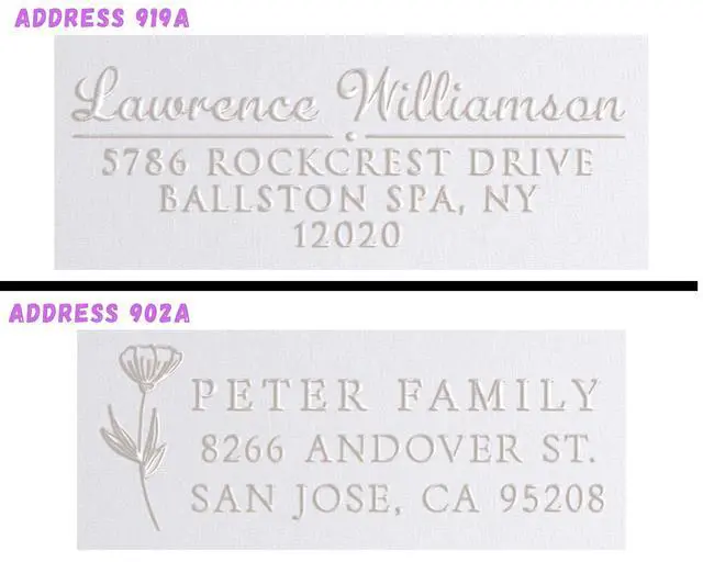 Alt view image 5 of 7 - Personalized Custom Address Embosser Seal Desk Handheld Wedding Invitation Seal Embosser Personalized Customized 2" x 1" (Rectangle Embosser4)