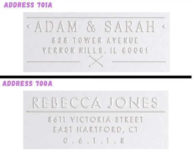 Alt view image 6 of 7 - Personalized Custom Address Embosser Seal Desk Handheld Wedding Invitation Seal Embosser Personalized Customized 2" x 1" (Rectangle Embosser4)