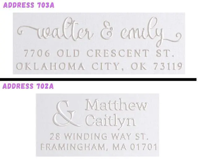 Alt view image 7 of 7 - Personalized Custom Address Embosser Seal Desk Handheld Wedding Invitation Seal Embosser Personalized Customized 2" x 1" (Rectangle Embosser4)
