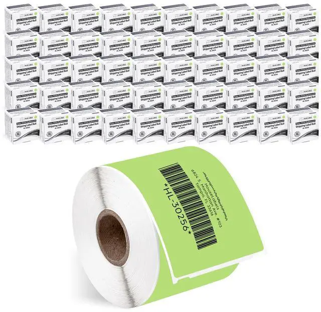 Main image of Compatible with Dymo 30256 Labels, Green, 2-5/16" x 4" | Shipping Labels; Compatible With Dymo LW 450, 4XL (Not 5**, 5XL), Rollo & Zebra; 50 Rolls /15000 Labels