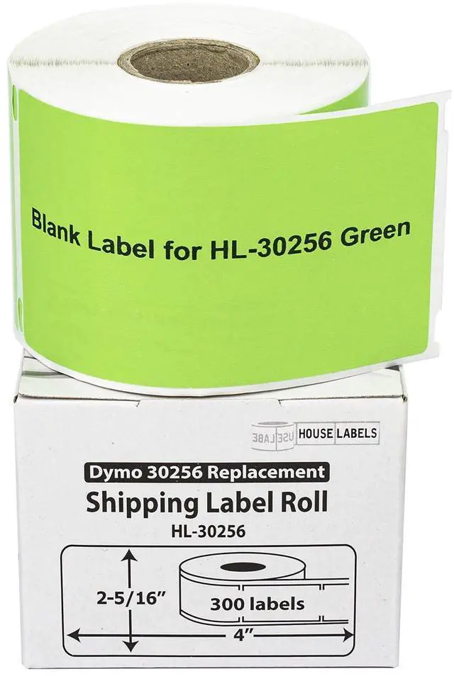Alt view image 6 of 7 - Compatible with Dymo 30256 Labels, Green, 2-5/16" x 4" | Shipping Labels; Compatible With Dymo LW 450, 4XL (Not 5**, 5XL), Rollo & Zebra; 50 Rolls /15000 Labels