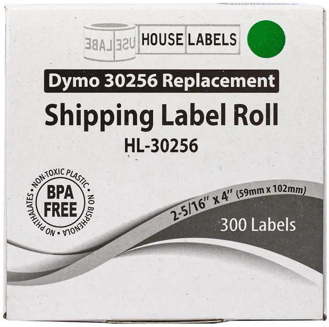 Alt view image 7 of 7 - Compatible with Dymo 30256 Labels, Green, 2-5/16" x 4" | Shipping Labels; Compatible With Dymo LW 450, 4XL (Not 5**, 5XL), Rollo & Zebra; 50 Rolls /15000 Labels