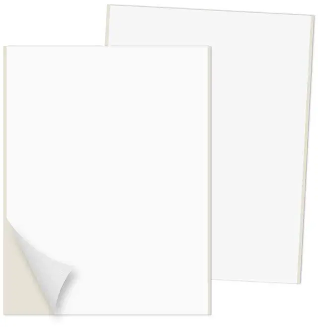 Main image of Shipping Labels Full Sheet with Self Adhesive, Square Corner, for Laser & Inkjet Printers, 8.5" x 11" White, (1000 Labls)
