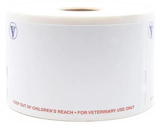 Alt view image 5 of 7 - Veterinary Prescription Labels 1-15/16 x 3-1/2 in Direct Thermal - for Veterinary Use Only - 400 Labels/Roll - Compatible with Zebra and Dymo 450 Label Printers