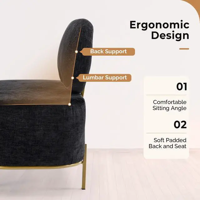 Alt view image 5 of 7 - Waiting Room Bench with Back, 55.1" Office Guest Chair, Chenille Fabric Reception Seating, Lobby Bench for Beauty Salon Barbershop Airport Bank Hall Room Conference