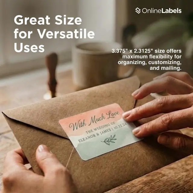 Alt view image 4 of 7 - OnlineLabels 2.33" x 3.375" Name Tags - White Matte - 25 Sheets | Permanent Adhesive, Blank Rectangle Tags, Inkjet & Laser Compatible, Ideal for Conference, Event, & Visitor Badges