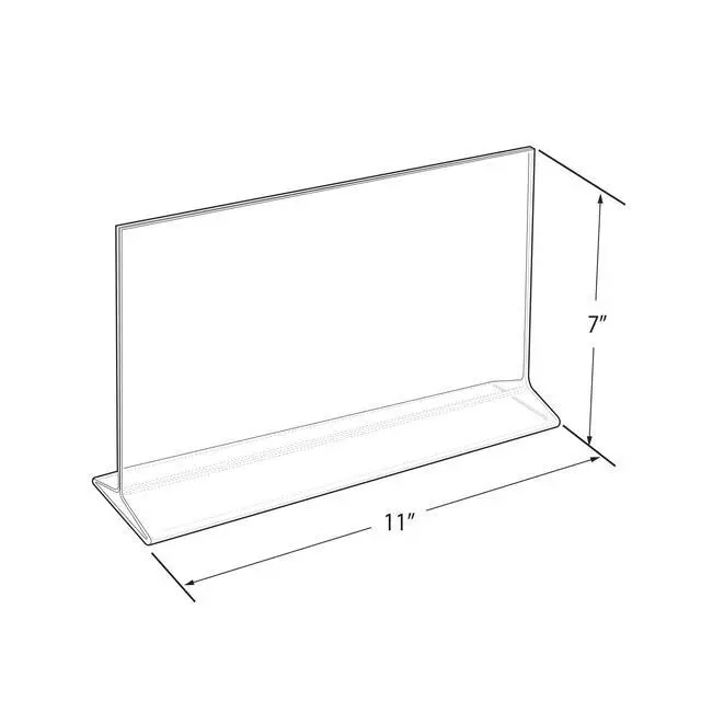 Alt view image 3 of 6 - 142718 11-Inch Width by 7-Inch Height Top-Load Acrylic Sign Holder, 10-Pack