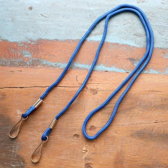 Alt view image 4 of 5 - Bulk 100 Pack - Double Clip Lanyards for Events - Open Ended Lanyard with Two J Hooks - No Twist Badge Holders (Blue)