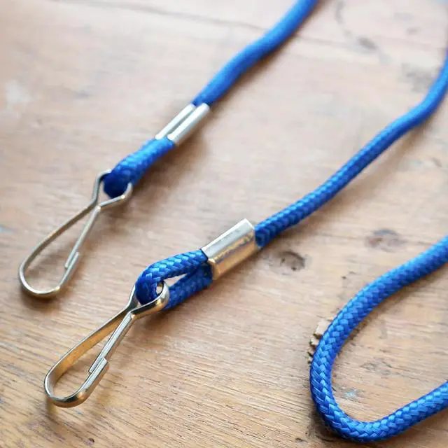 Alt view image 2 of 5 - Bulk 100 Pack - Double Clip Lanyards for Events - Open Ended Lanyard with Two J Hooks - No Twist Badge Holders (Blue)