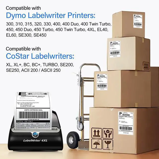Alt view image 5 of 7 - 3 Roll Compatible for DYMO 30256 A30256 2-5/16" x 4"(59mm x 104mm) Shipping Labels Perforated 300 Labels per roll, Replacement for DYMO Label Writer 450, 450 Twin Turbo, 4XL, 450 Turbo