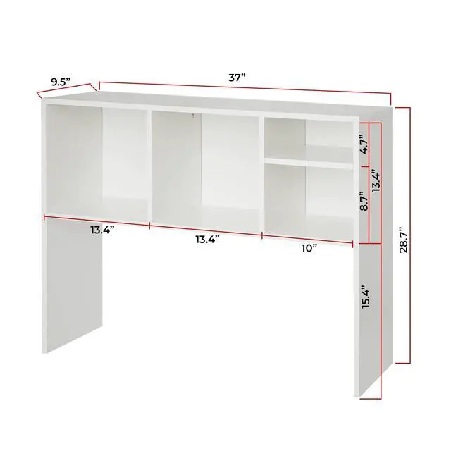 Alt view image 6 of 6 - The College Cube - Desk Bookshelf - White Color