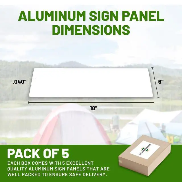 Alt view image 4 of 6 - Aluminum Sheet Blanks for Custom Signs, 6 x 18 x.040 in, White, 5 Packs | Double-Sided, Weatherproof, Yard & Garage Sale Use, Sublimation Metal Plate, Vinyl & Digital Print Ready, Burr-Free Corners