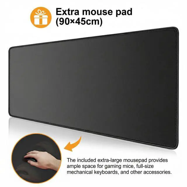 Alt view image 5 of 7 - 63x55 Inch L Shaped Standing Desk with Outlets, Electric Adjustable Height Stand Up Desk, Corner sit Stand Desk with Mouse Pad, Hook, Home Office Writing Gaming Computer Workstation,Brown