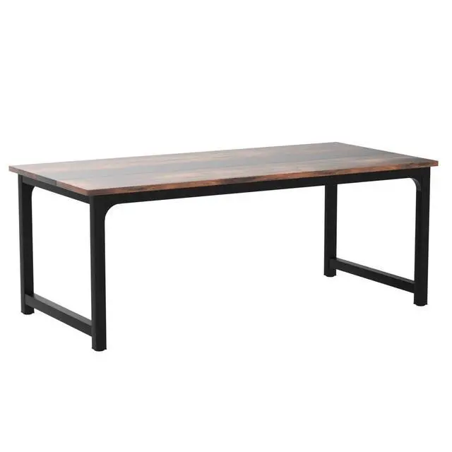 Alt view image 5 of 7 - Conference Table, 6FT Meeting Seminar Table Rectangular Meeting Room Table, 70.8L x 31.5W x 29.5H, Brown/Black