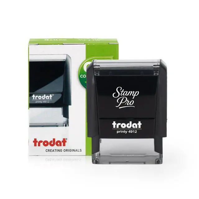 Alt view image 3 of 7 - Stamp Pro Self Inking 2 Line Custom Stamp Personalized Name or Text Stamp for Home, School, Crafts & Business Use Choose Size, Font Style & Ink Color (Medium)