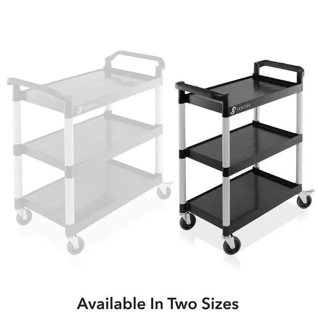 Alt view image 3 of 6 - Heavy-Duty 3-Tier Utility Service Cart with Wheels, 31.5" x 37.5"